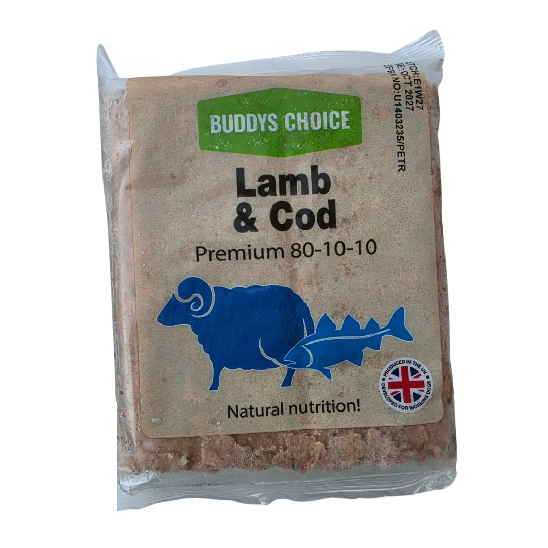 Buddys Choice Lamb & Cod 454g 80/10/10