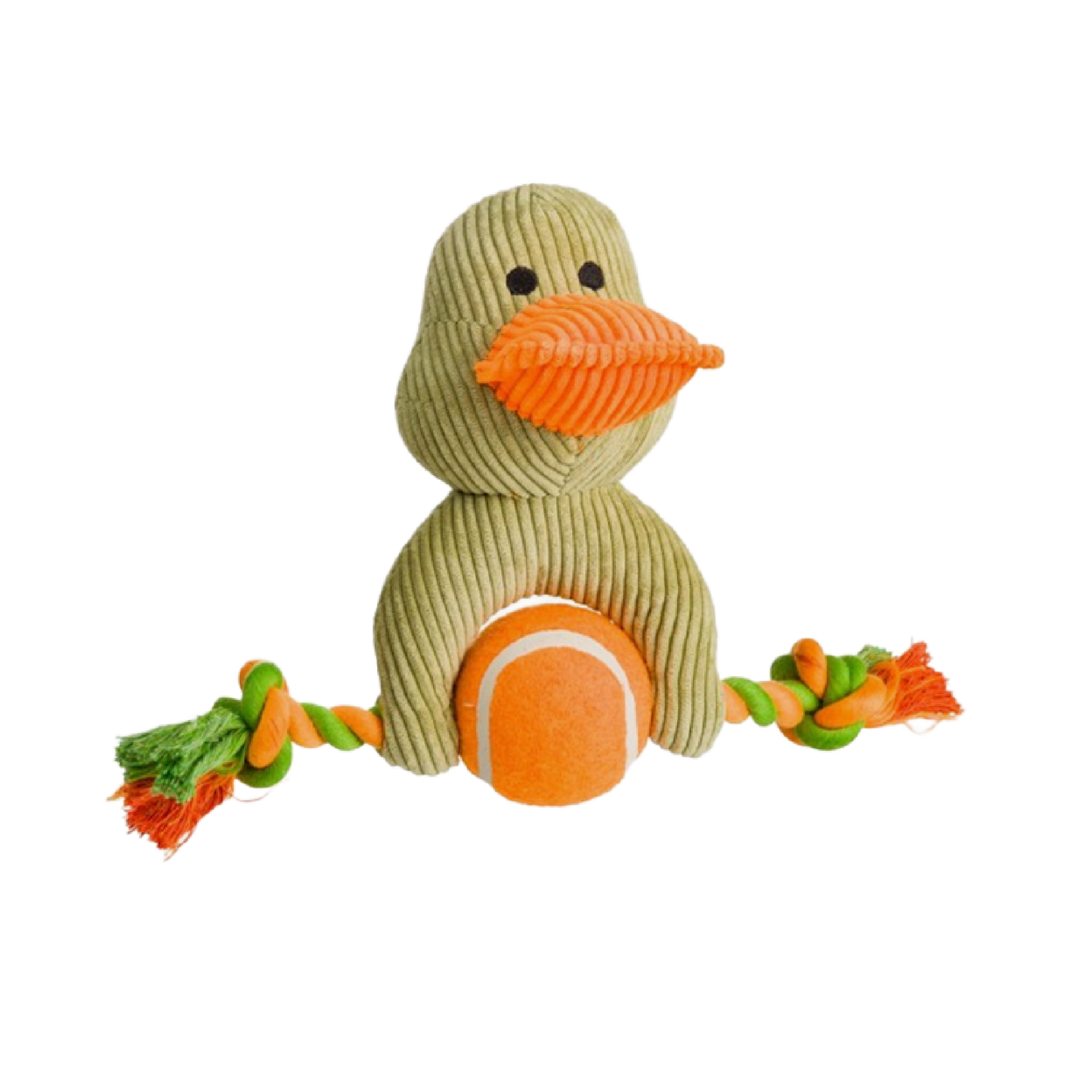 H/P Green Cord Duck Dog Toy