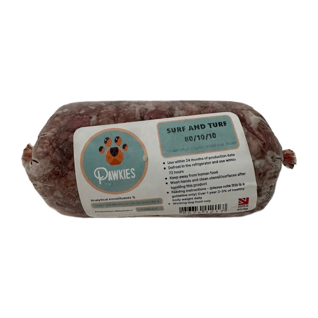 Pawkies raw dog food with same day free delivery in Wiltshire
