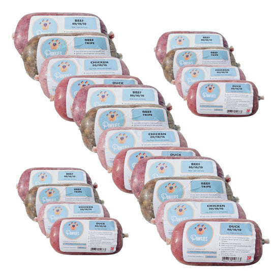 Raw frozen Pawkies dog food in Wiltshire