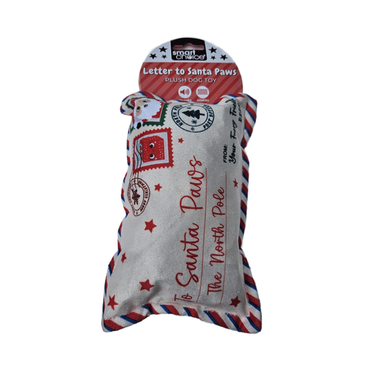 SC Christmas Crinkle Plush Letter to Santa Paws - Assorted