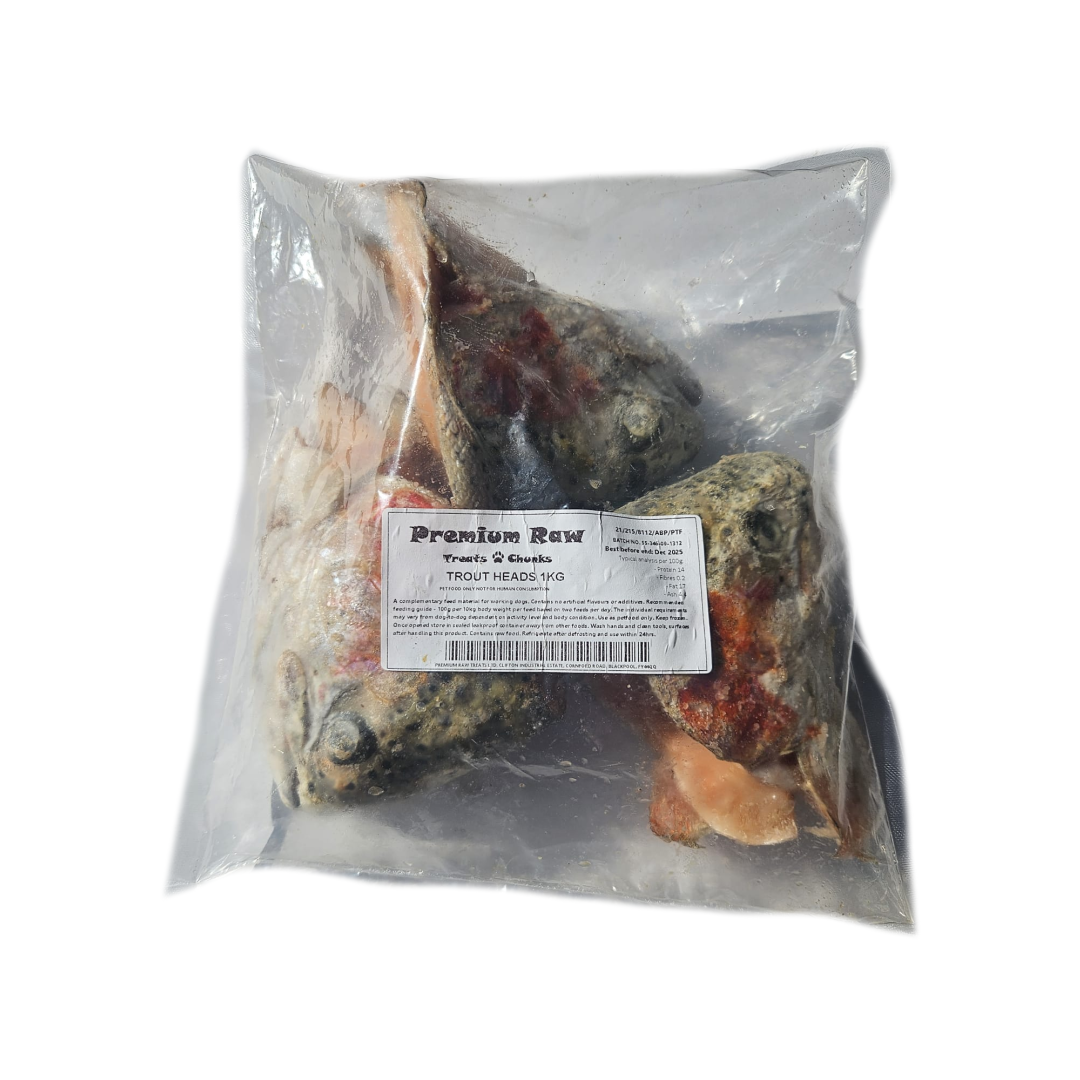 Natural Treats Wiltshire - Raw Trout Heads 1kg