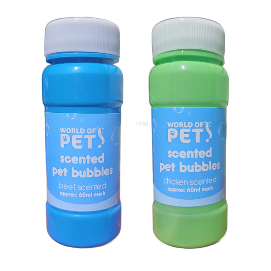 Chicken or Beef Scented Pet Bubbles 60ml