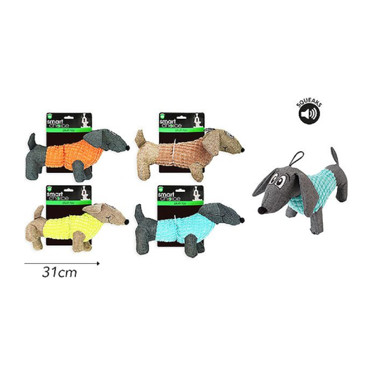 Squeaky Plush Sausage Dog Toy 31cm