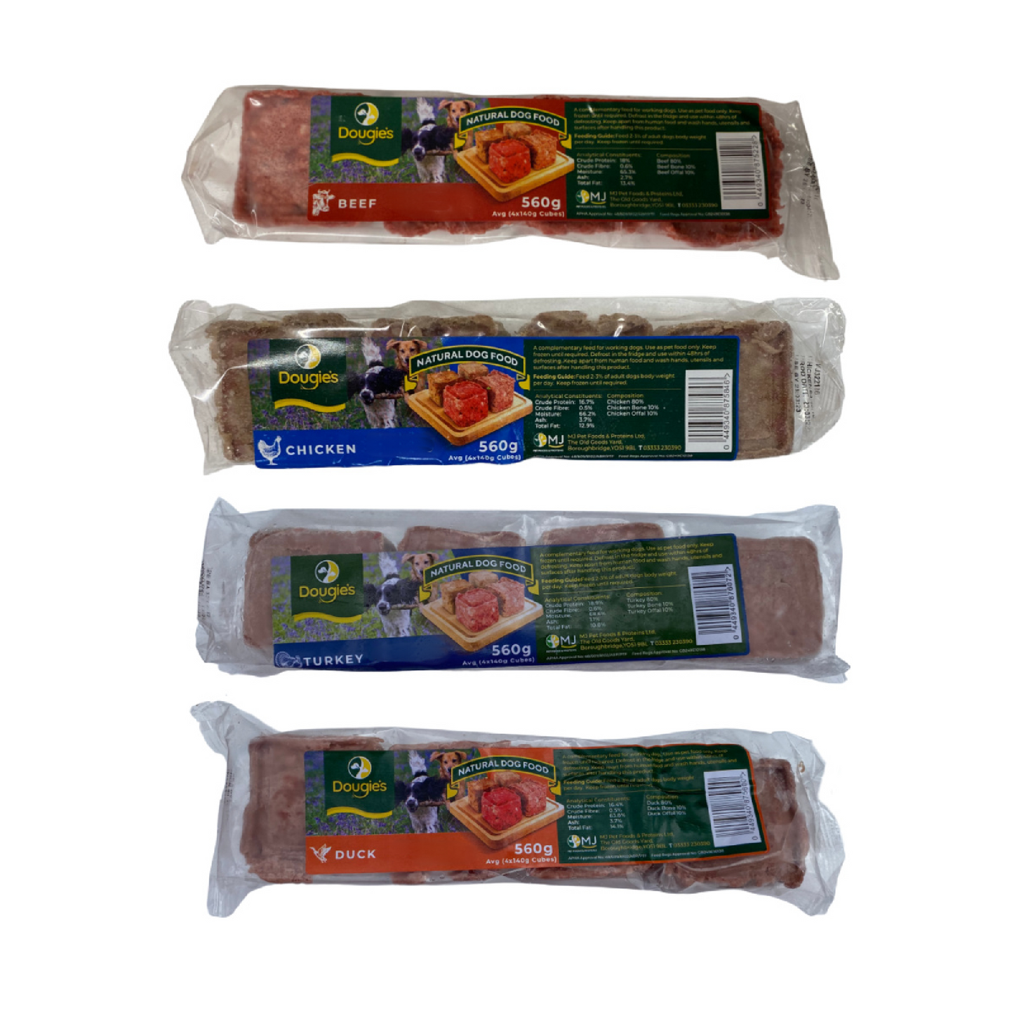 Dougies mixed box raw dog food in Wiltshire