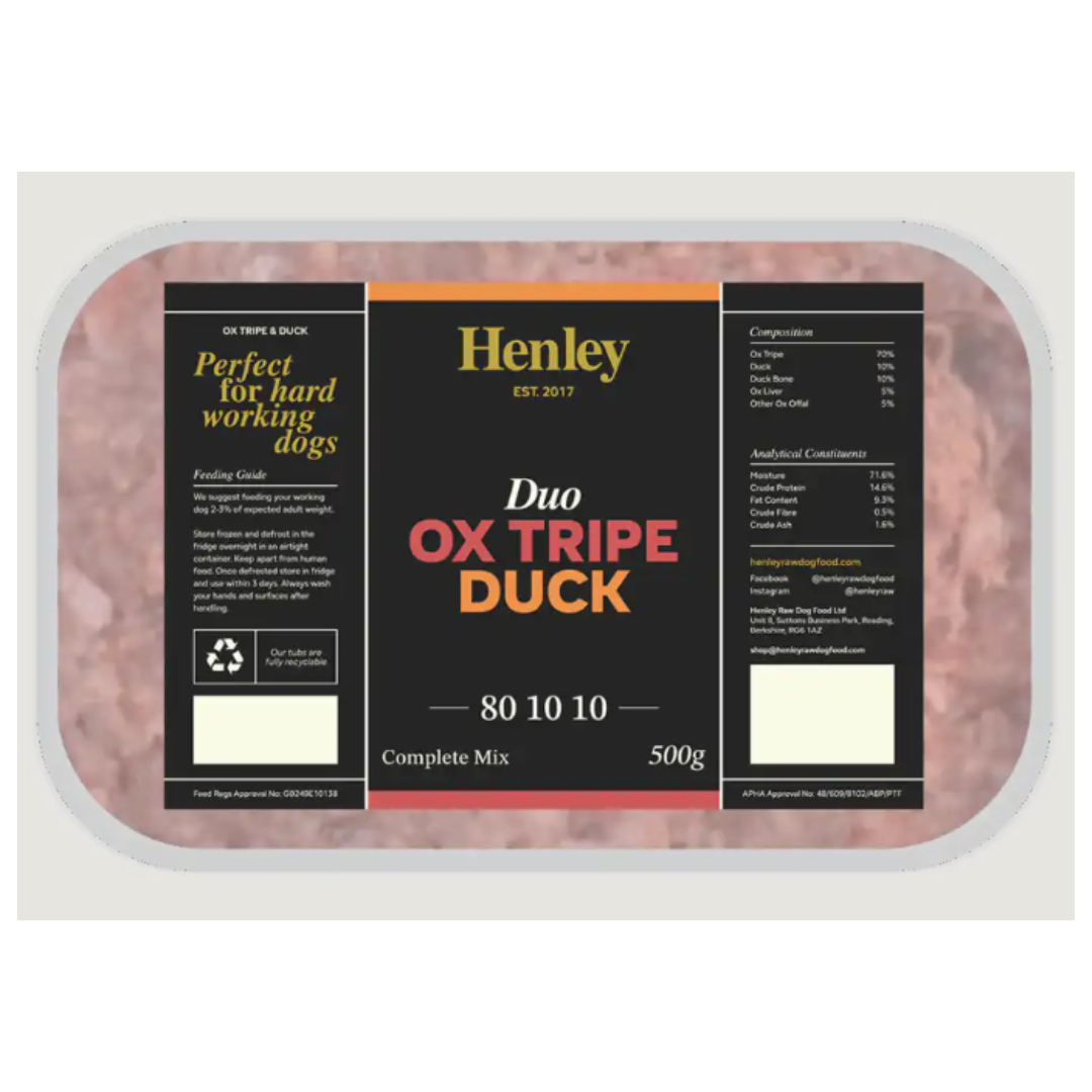 Henley Duo Ox Tripe and Duck 500g