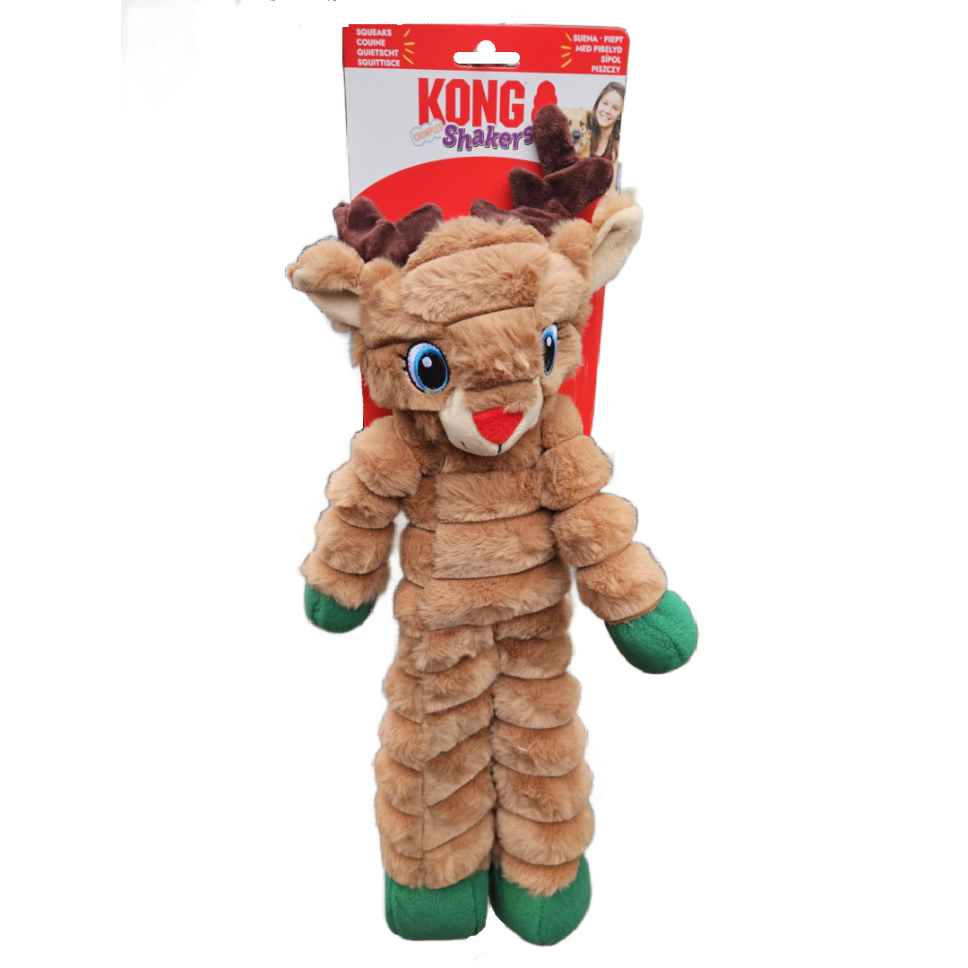 KONG Holiday Shakers Crumples Reindeer XL