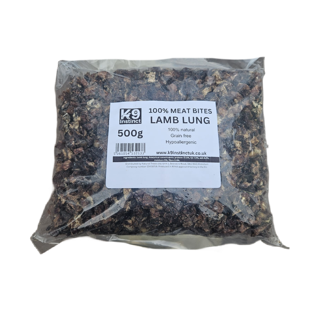 dried lamb lung training treats for dogs