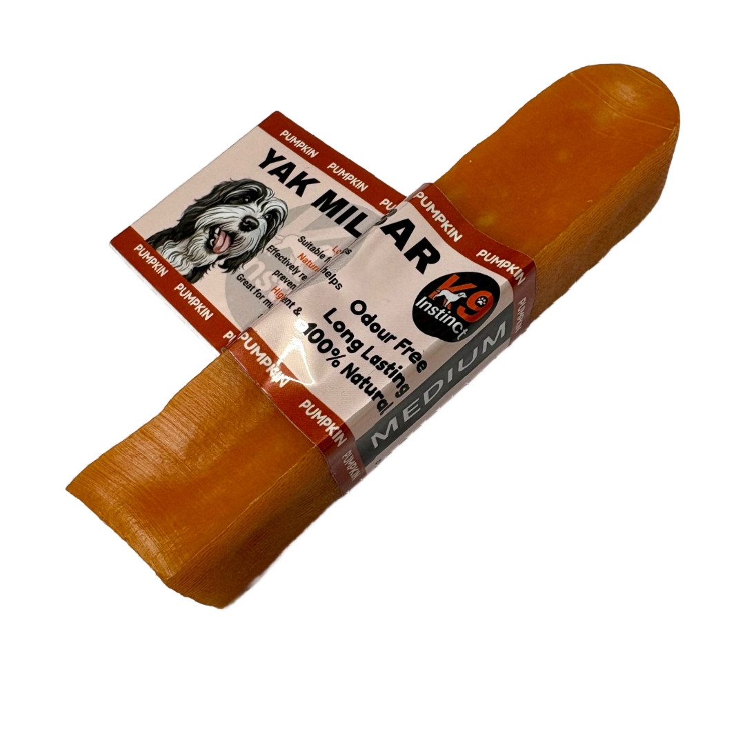 Yak milk bar medium pumpkin flavour for dogs
