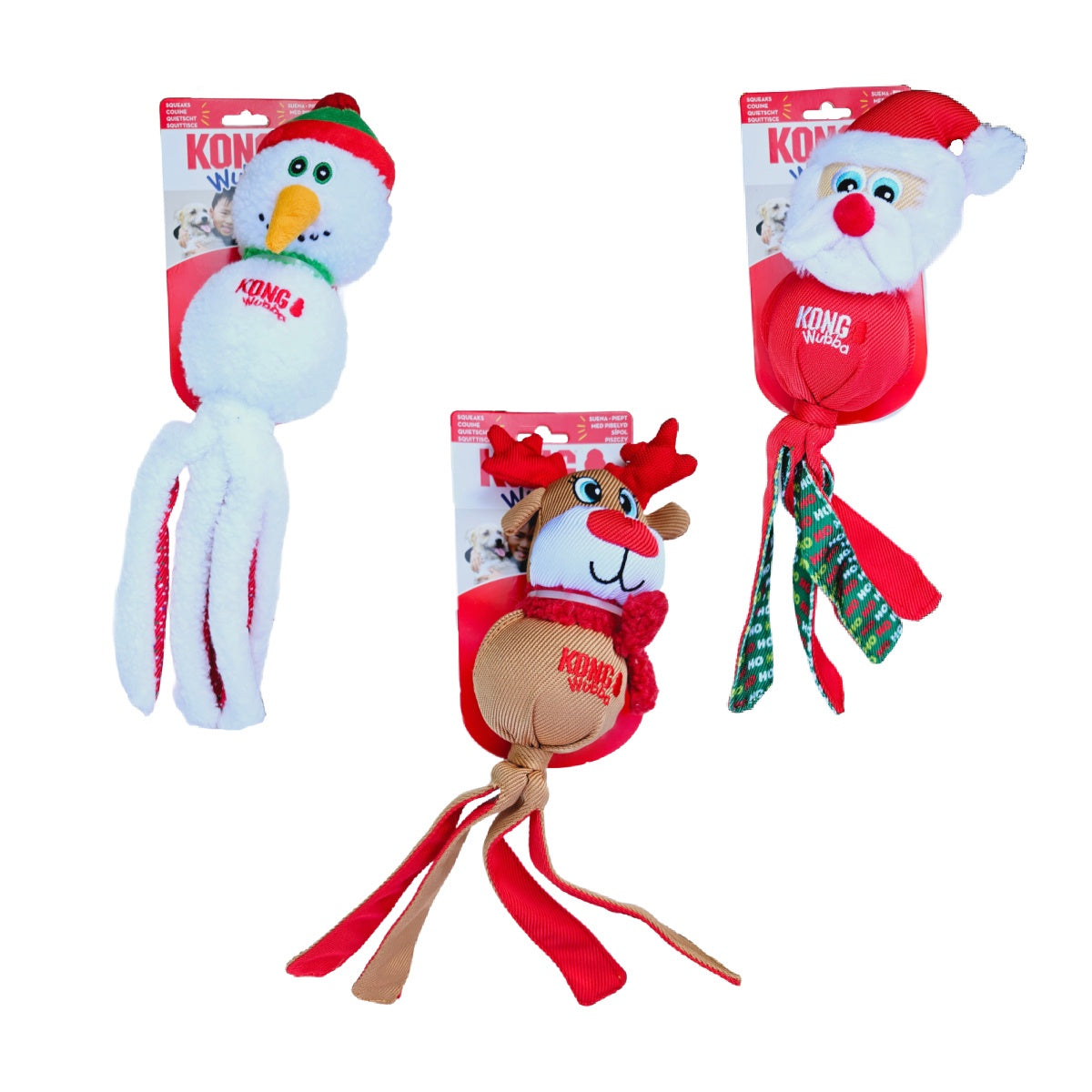KONG Holiday Wubba Assorted Large