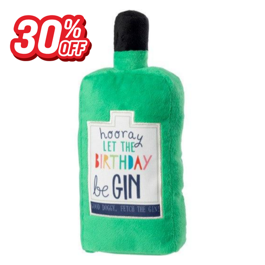 House of Paws Birthday Gin Bottle plush dog toy