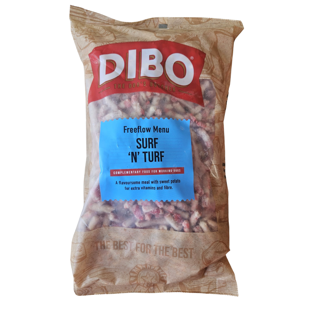 Dibo Surf n Turf raw dog food in Wiltshire
