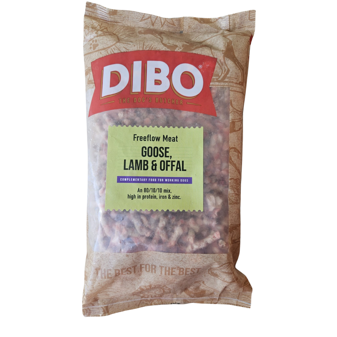 Dibo Goose, Lamb and offal raw dog food in Wiltshire