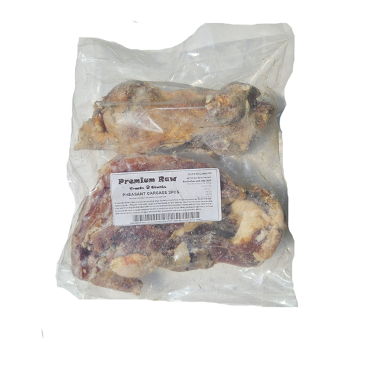 Raw frozen pheasant carcass for dogs in Wiltshire