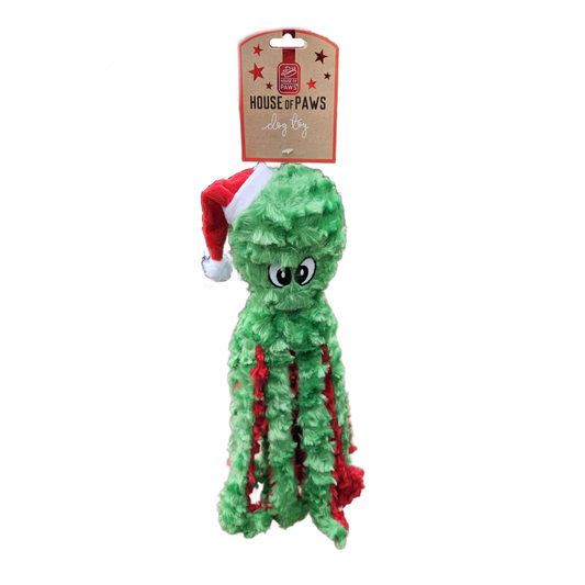 H/P Plush Christmas Octopus Dog Toys
