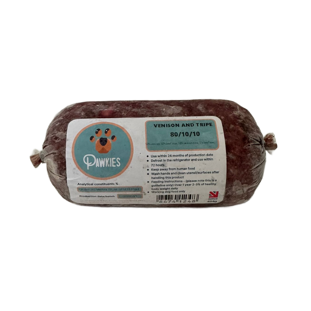 Pawkies raw dog food with same day free home delivery in Wiltshire