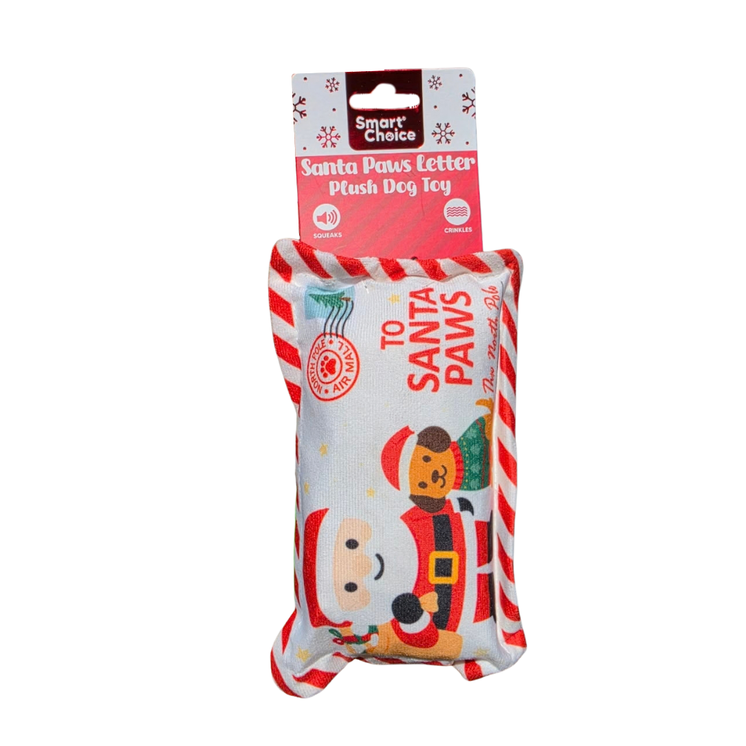 SC Christmas Crinkle Plush Letter to Santa Paws - Assorted
