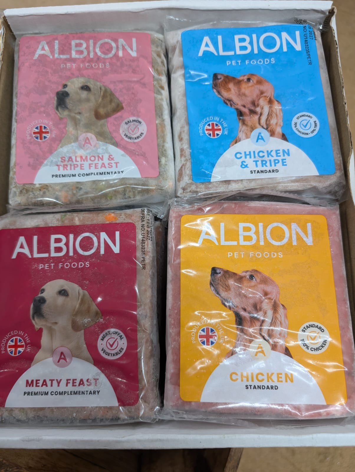 Albion raw dog food in Wilsthire