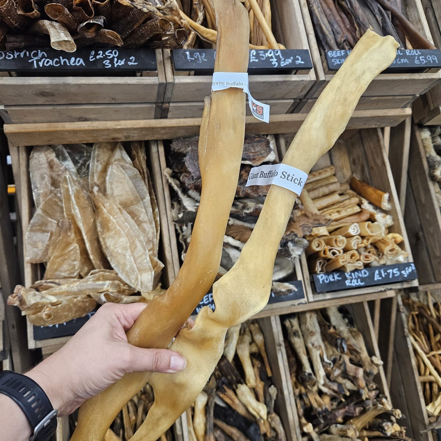 Natural buffalo chew for dogs
