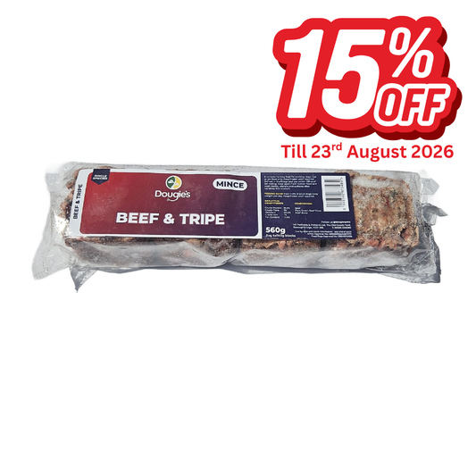Dougies Beef & Tripe Mince 560g