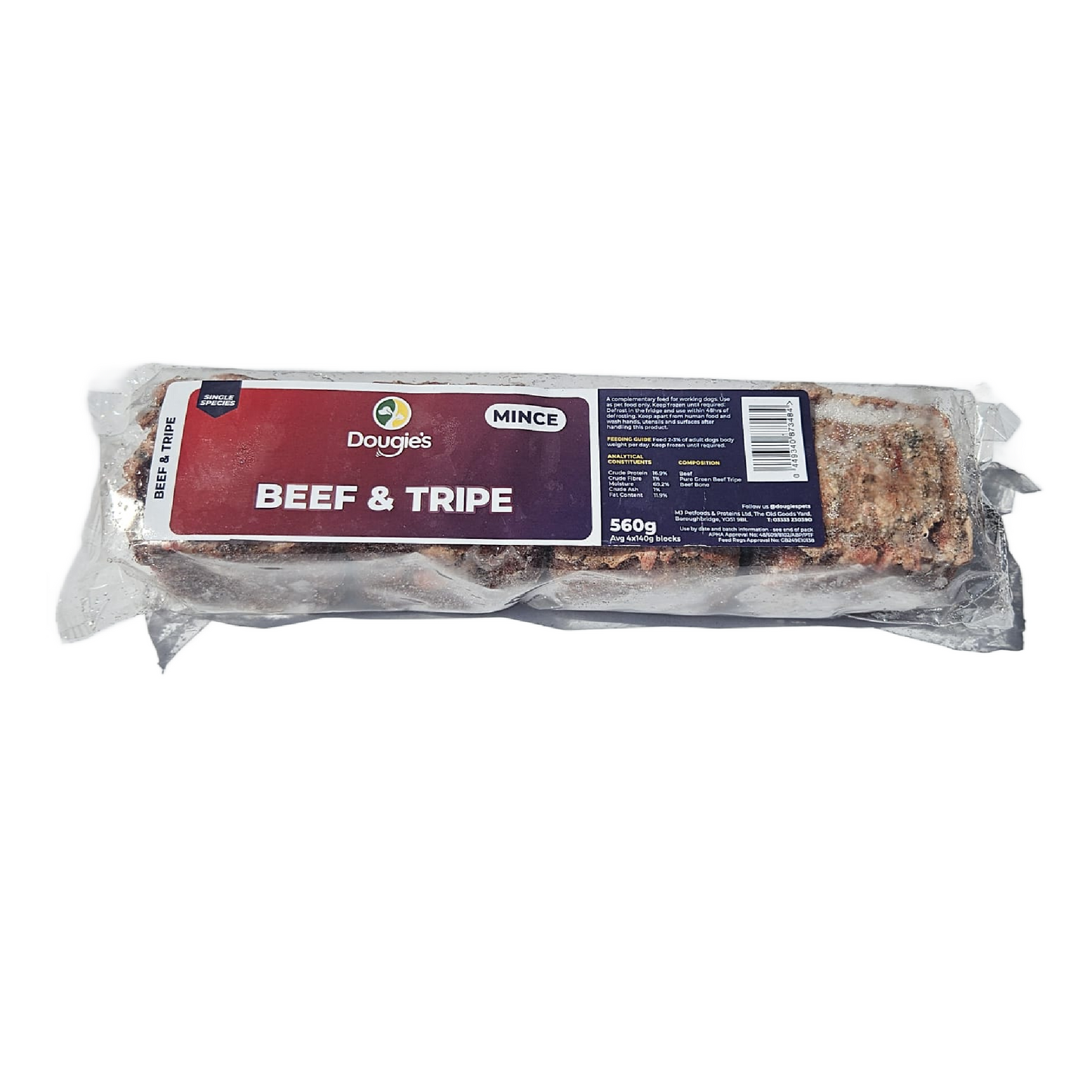 Dougies Beef & Tripe Mince 560g