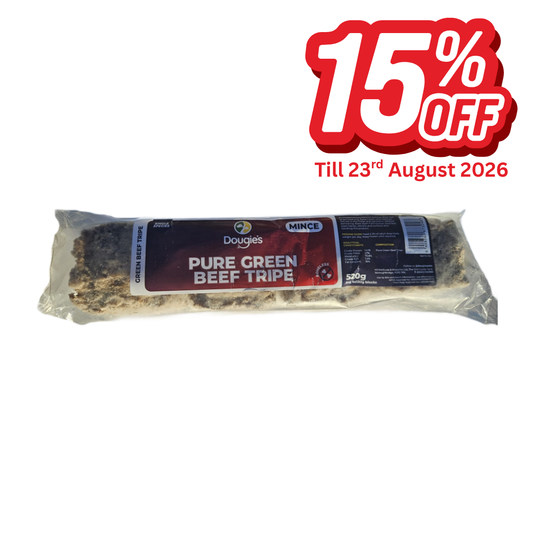 Dougies Green Beef Tripe 520g