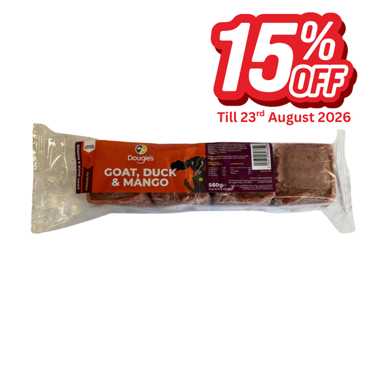 Dougies Goat, Duck & Mango 560g