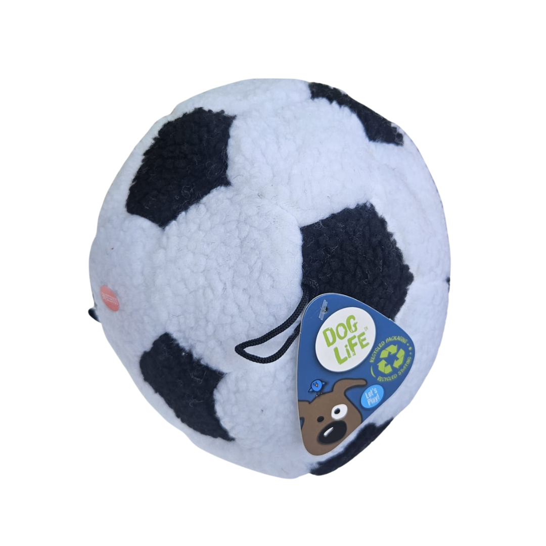 James and Steel Plush Berber Football With Squeak 23cm