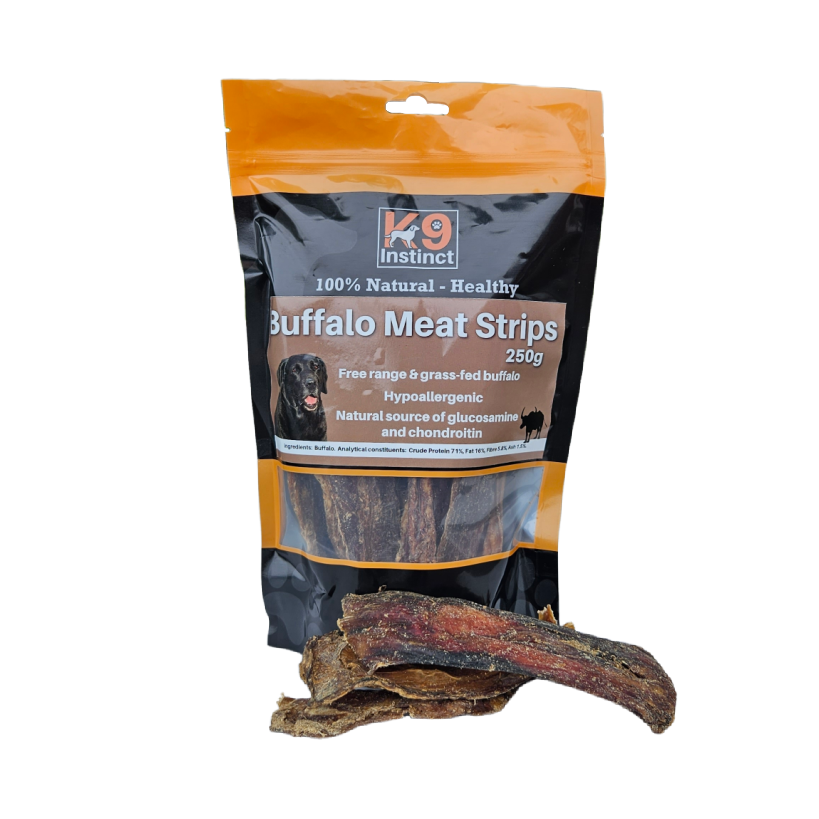 Buffalo Meat Strips for dogs. Natural Chews for dogs.
