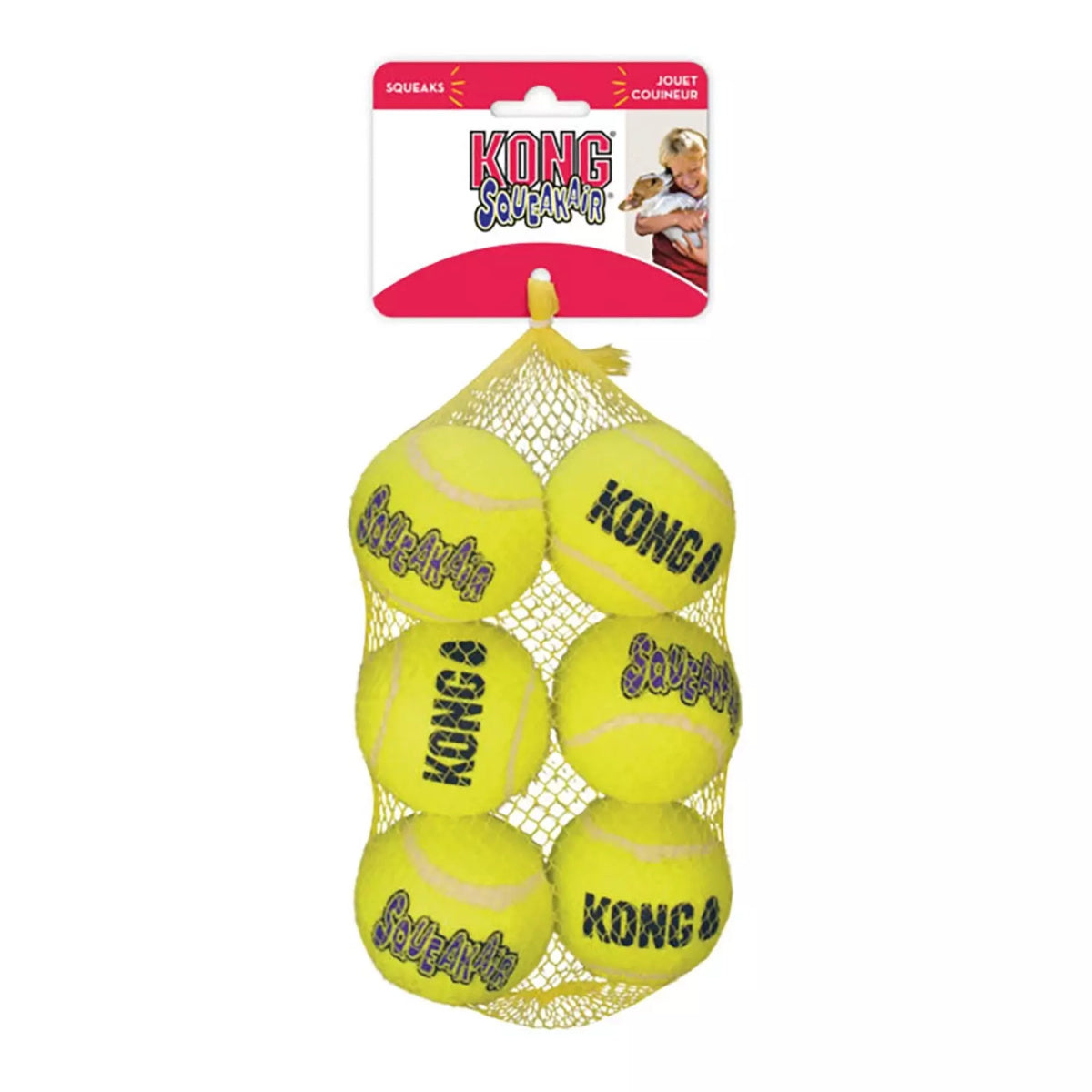 Kong Squeakair Balls 6pk - Medium
