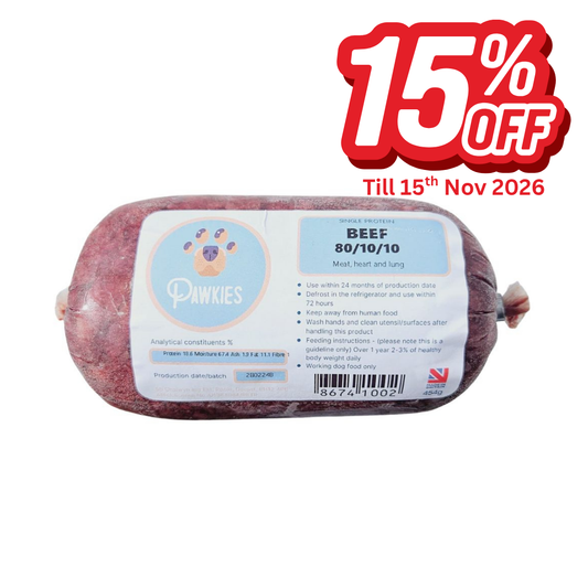 Pawkies Beef 454g 80/10/10