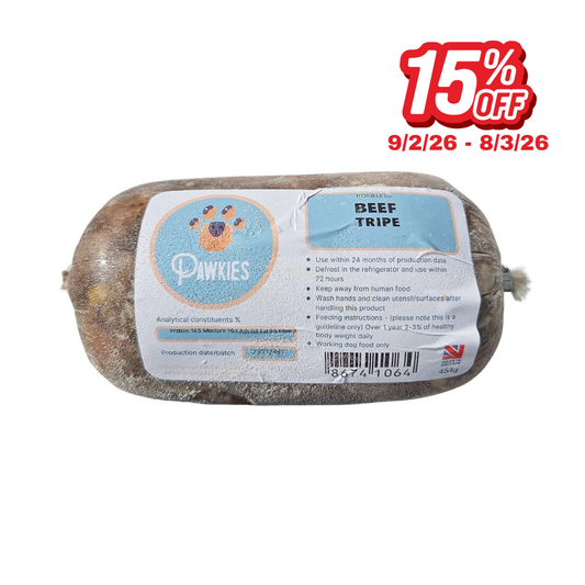 Pawkies raw dog food with same day free delivery in Wiltshire