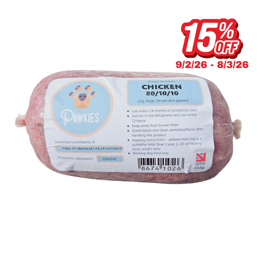 Pawkies raw dog food with same day free delivery in Wiltshire