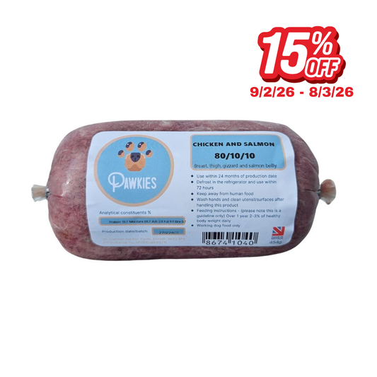 Pawkies raw dog food with same day free delivery in Wiltshire