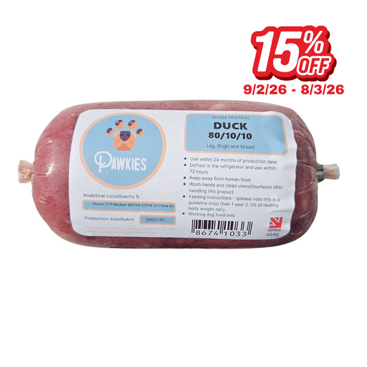 Pawkies raw dog food with same day free delivery in Wiltshire