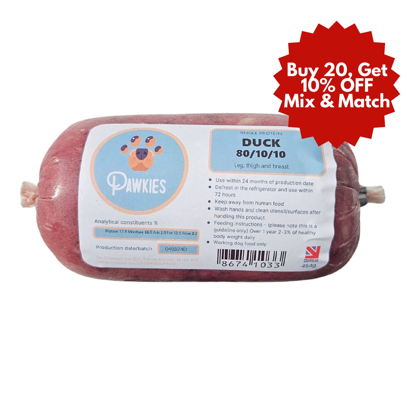 Pawkies Duck 454g