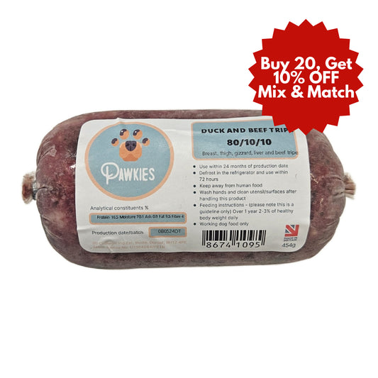Pawkies raw dog food with free home delivery in Wiltshire