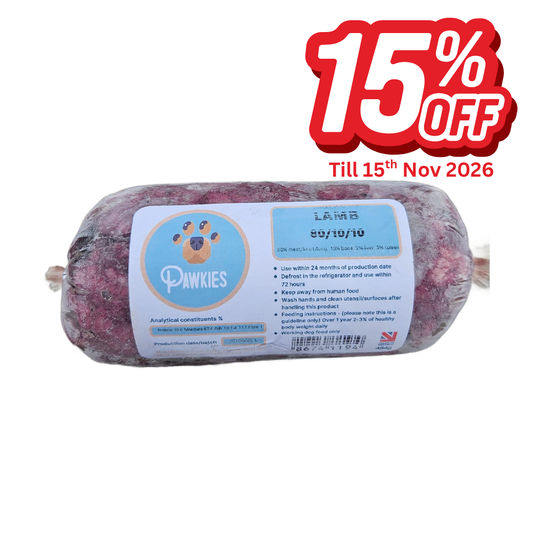 Pawkies Lamb 80/10/10 454g