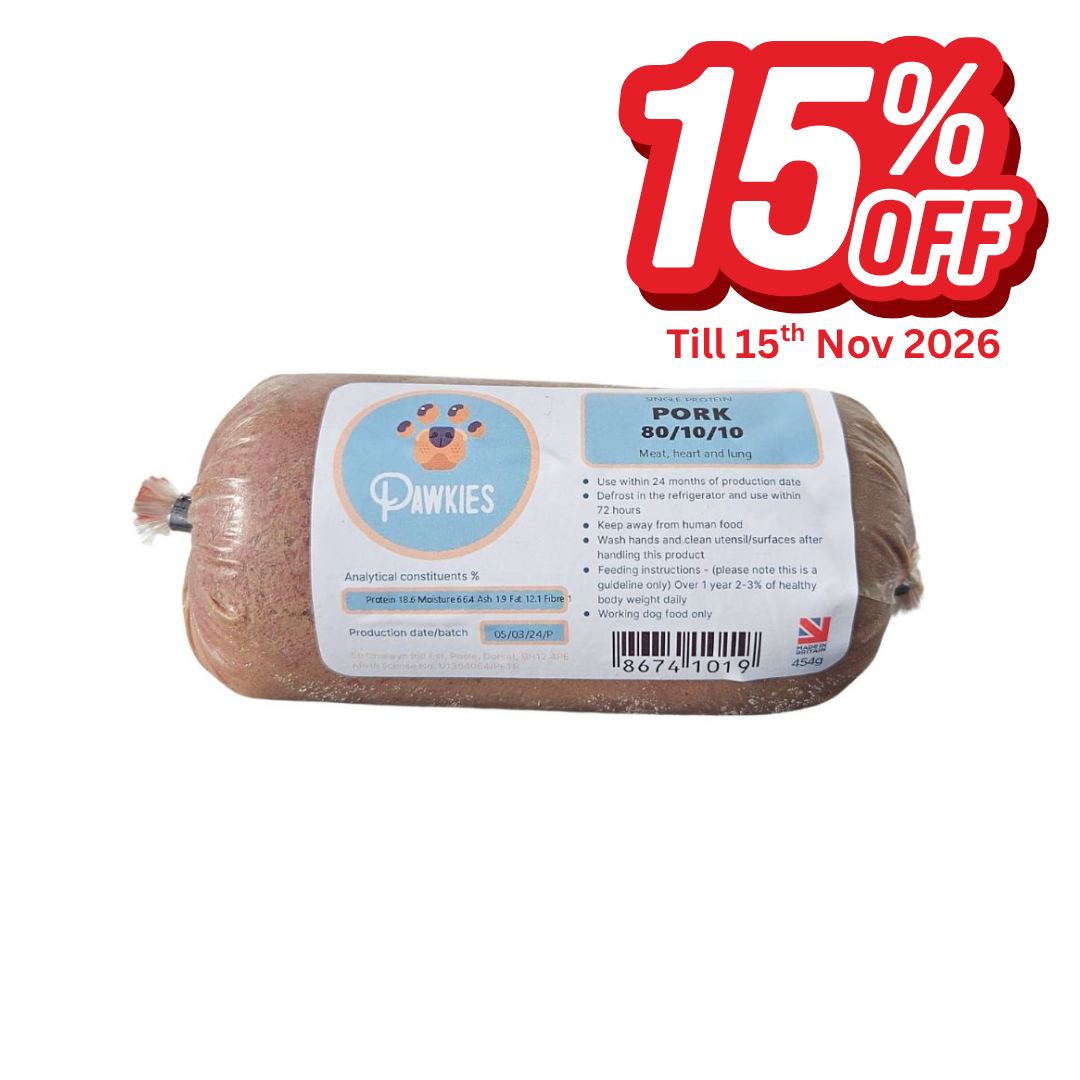 Pawkies Pork 454g 80/10/10
