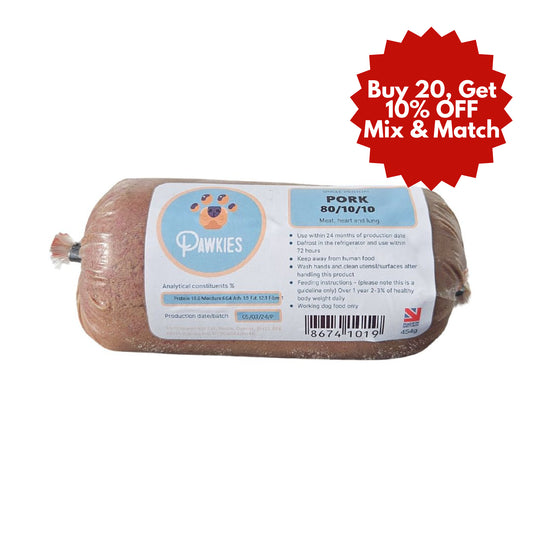 Pawkies raw dog food with free home delivery in Wiltshire