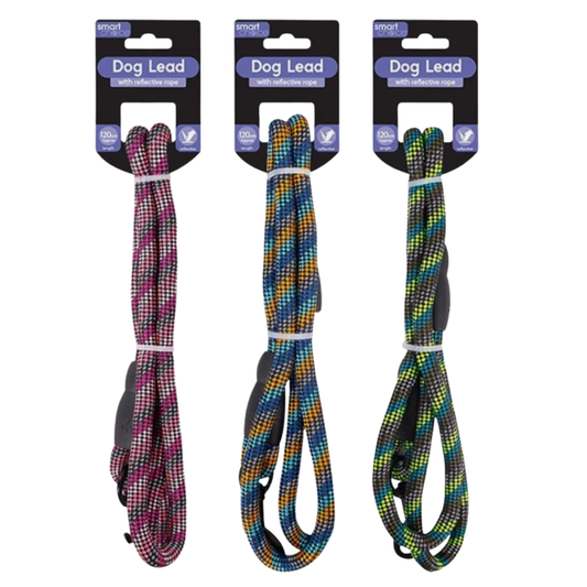 SC Reflective Rope Slip Lead 120cm Assorted Colours
