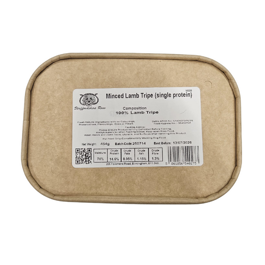 Staffordshire Raw lamb tripe minces for dogs in Bristol