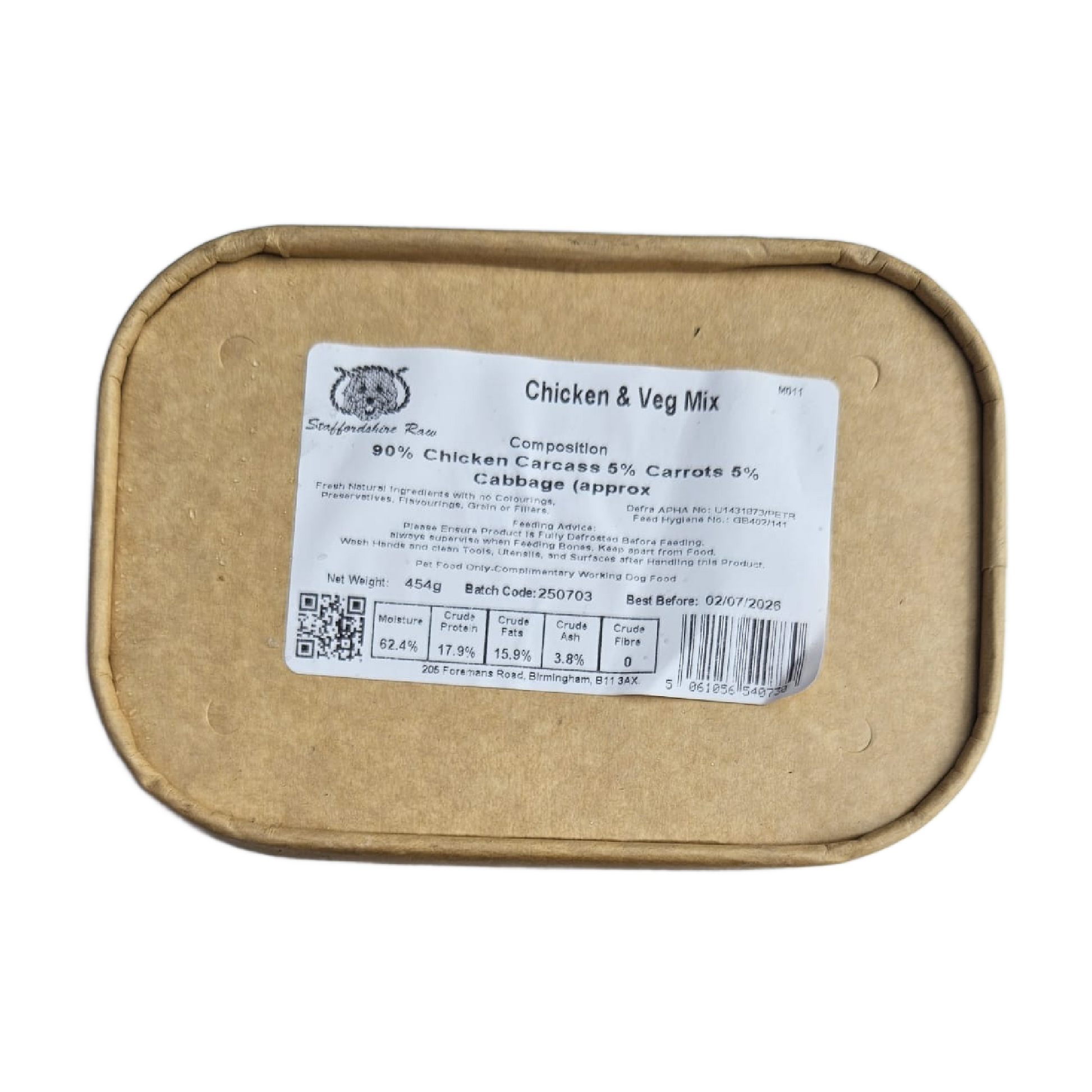 Staffordshire Raw dog food in carboard packaging in Wiltshire