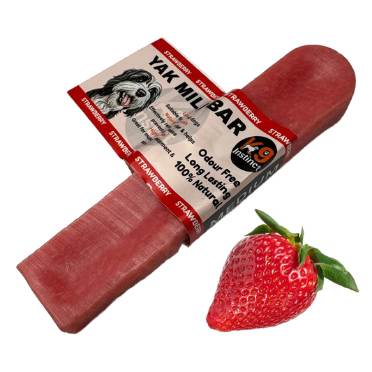 Yak milk bar medium strawberry flavour for dogs