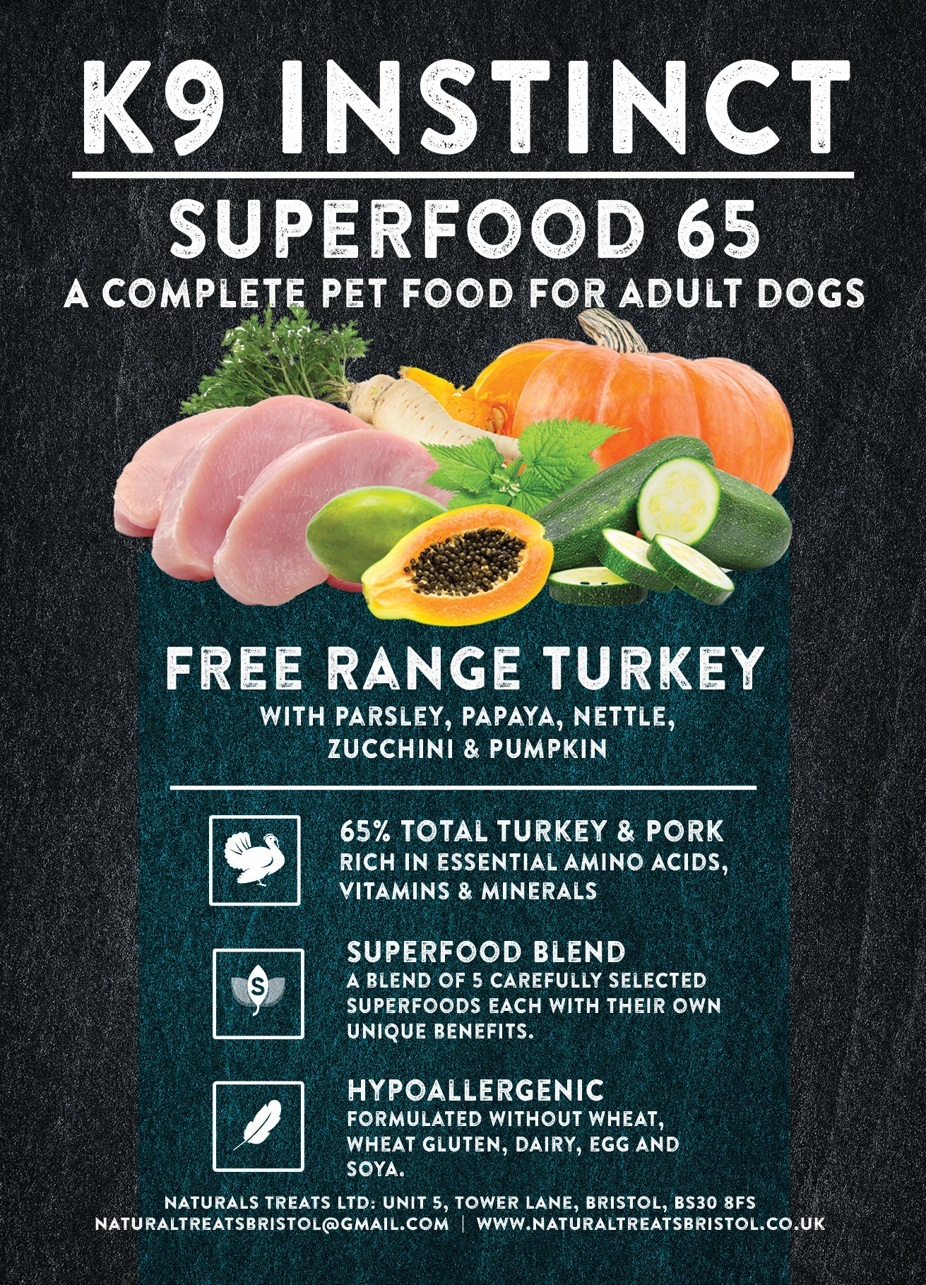 Superfood Turkey 2kg - grain free dog food