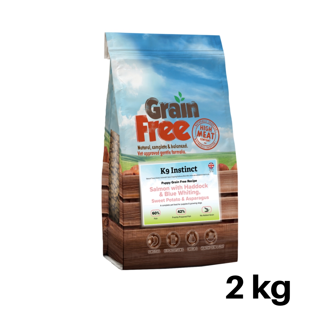 Salmon With Haddock & Blue Whiting, Grain Free 2kg - grain free dry food for puppies
