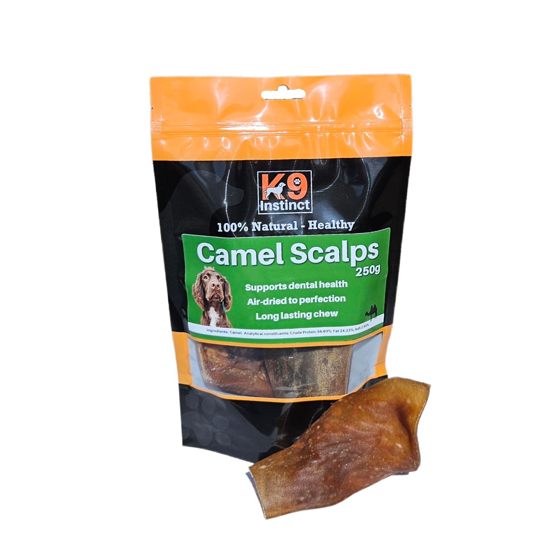 K9 Instinct UK Camel Scalps - natural dog chews