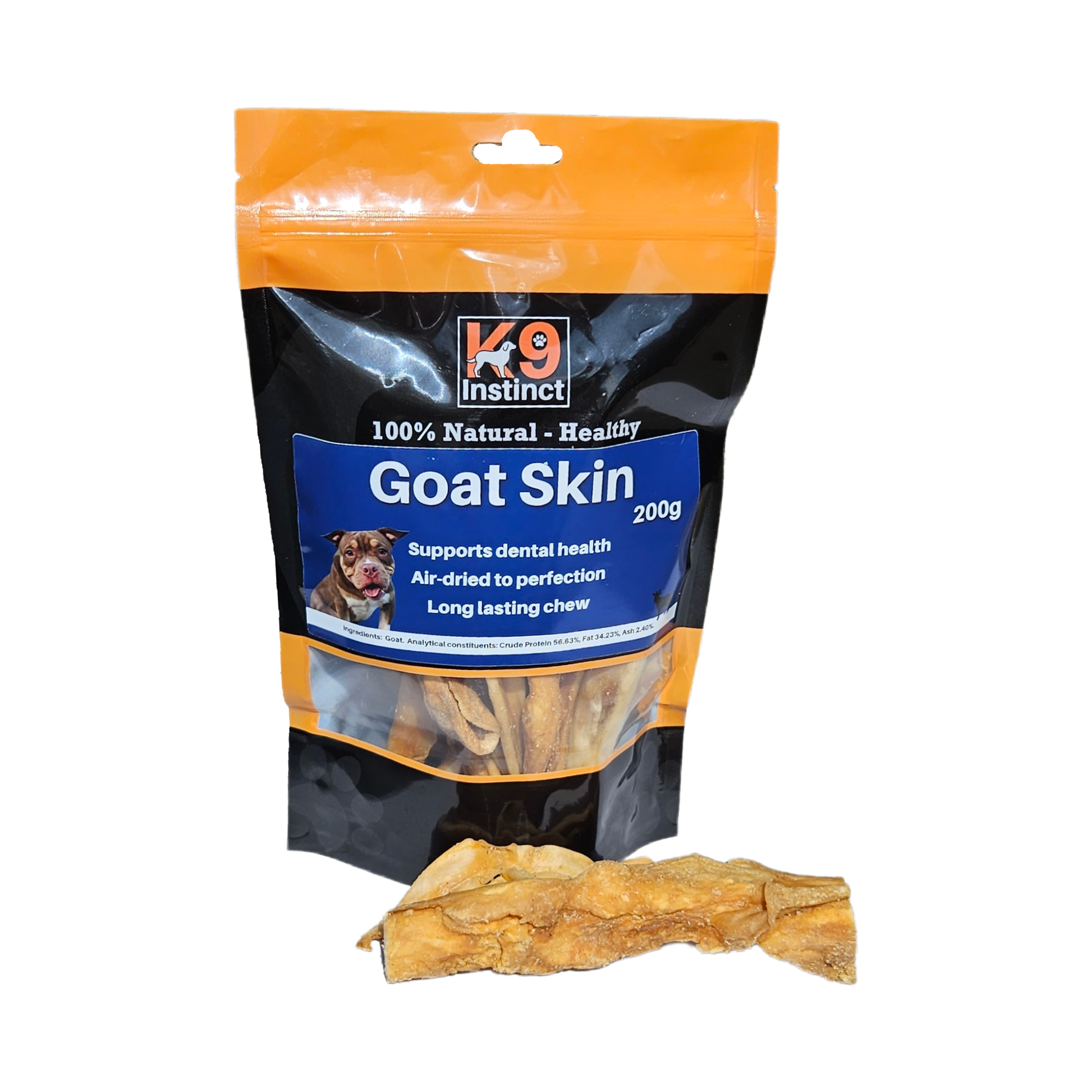 K9 Instinct UK Goat Skins - natural dog chews for small dogs