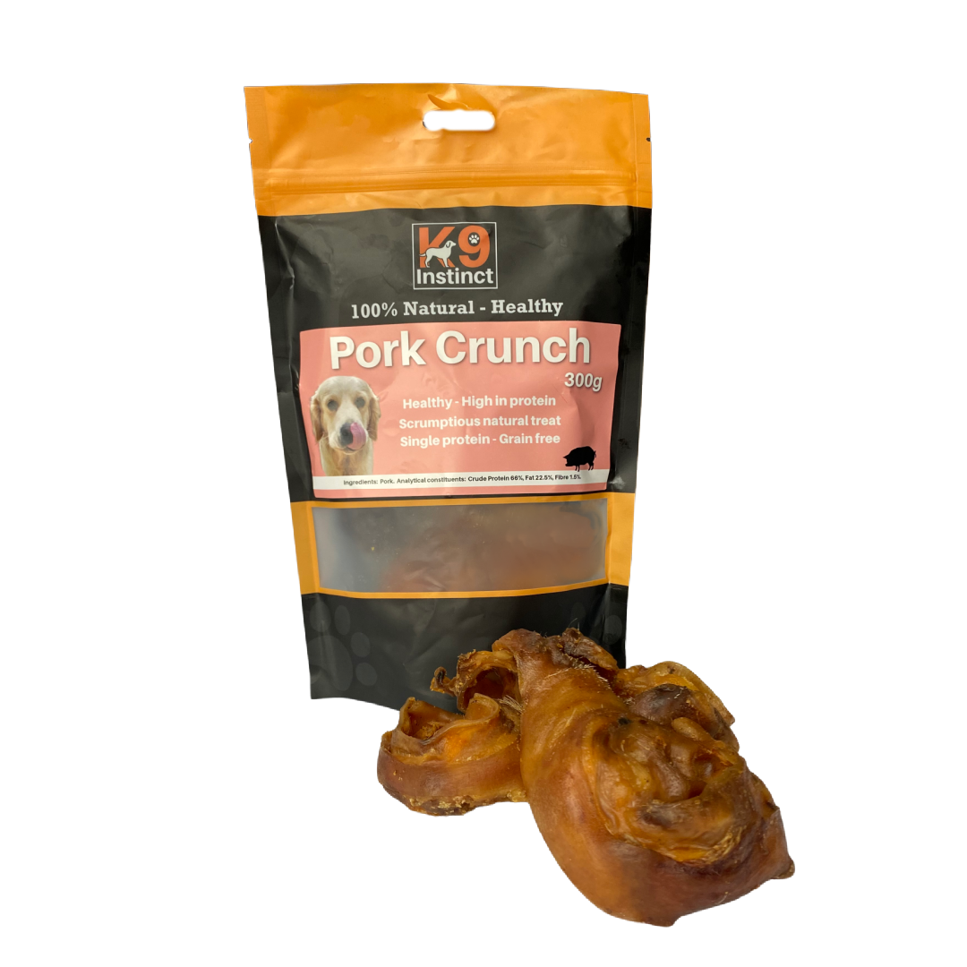 K9 Instinct UK Pork crunch - pig inner ear - natural dog chews