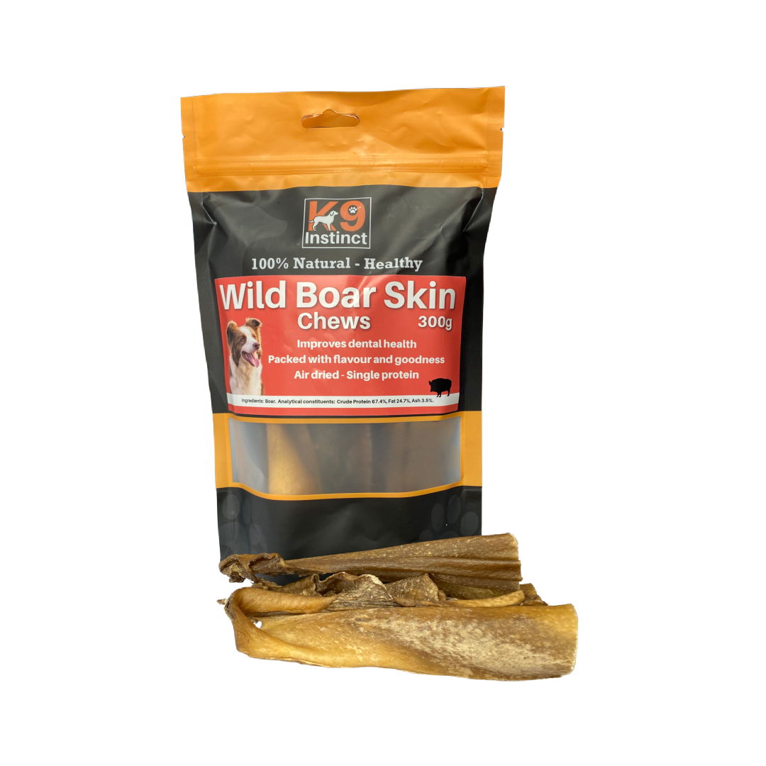 K9 Instinct UK Wild Boar Skins - natural dog chews